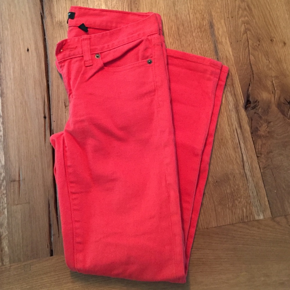 Jcrew Factory Toothpick Stretch Denim Pants Sz 25